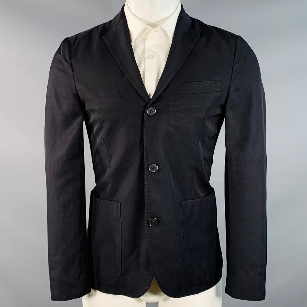 ACNE STUDIOS SS12 Size 34 Black Viscose Linen Cotton Sport Coat